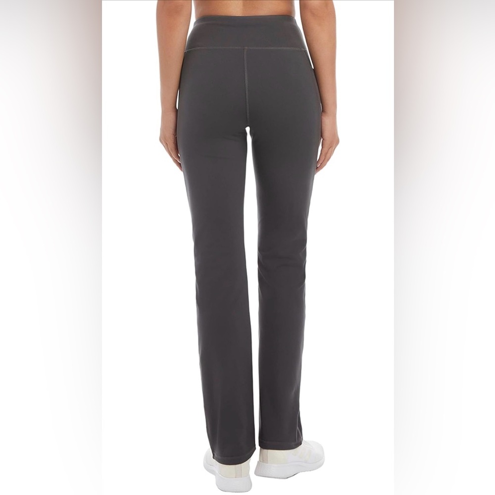 Jockey Active Straight Leg Pants Black Gray High Waist Pockets Sz S - Picture 2 of 3